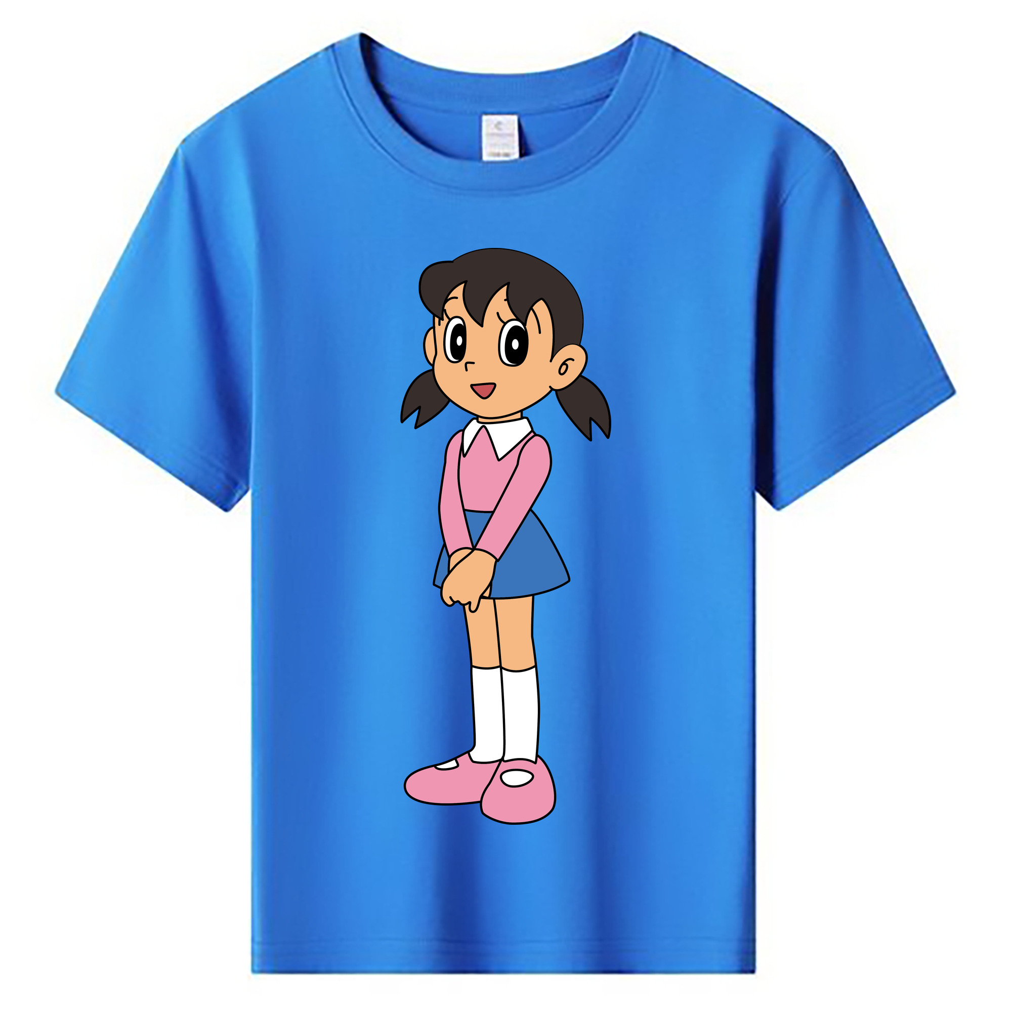 （画像用） ドラえもん みなもと しずか Doraemon Shizuka Minamoto 綿100％キッズTシャツ（フロントプリント）